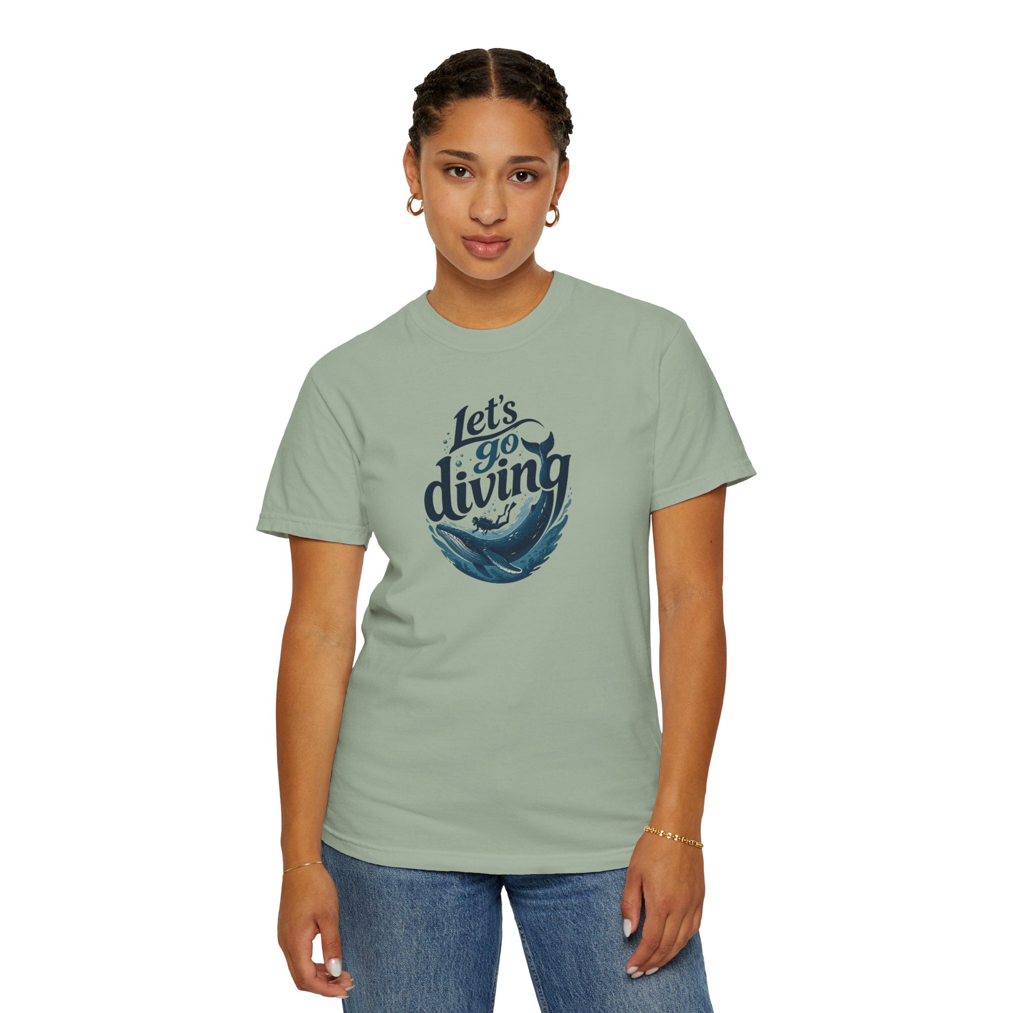 Let's go Diving Graphic T-Shirt — Beachy Summer Water Design