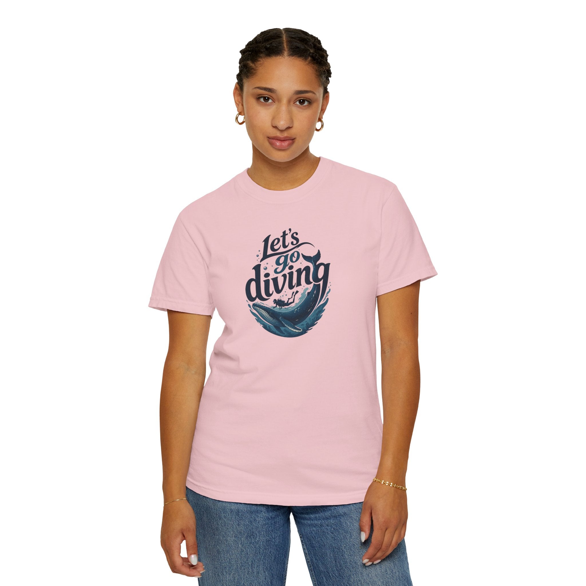 Let's go Diving Graphic T-Shirt — Beachy Summer Water Design