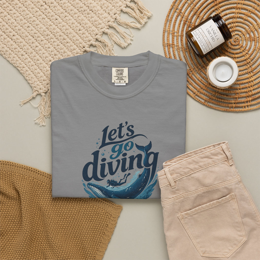 Let's go Diving Graphic T-Shirt — Beachy Summer Water Design