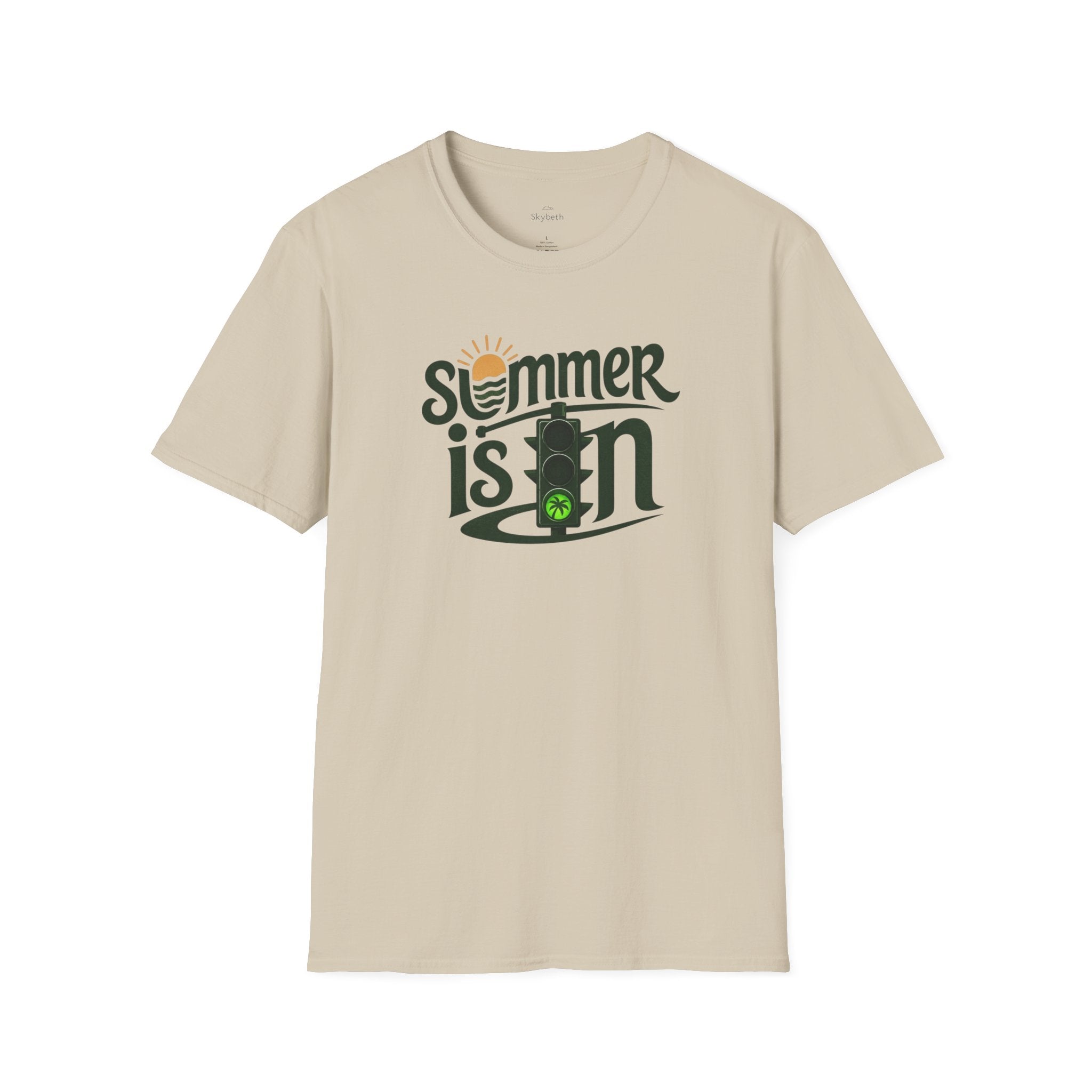 Summer Is On T-Shirt — Retro Traffic Light Sun Graphic Tee