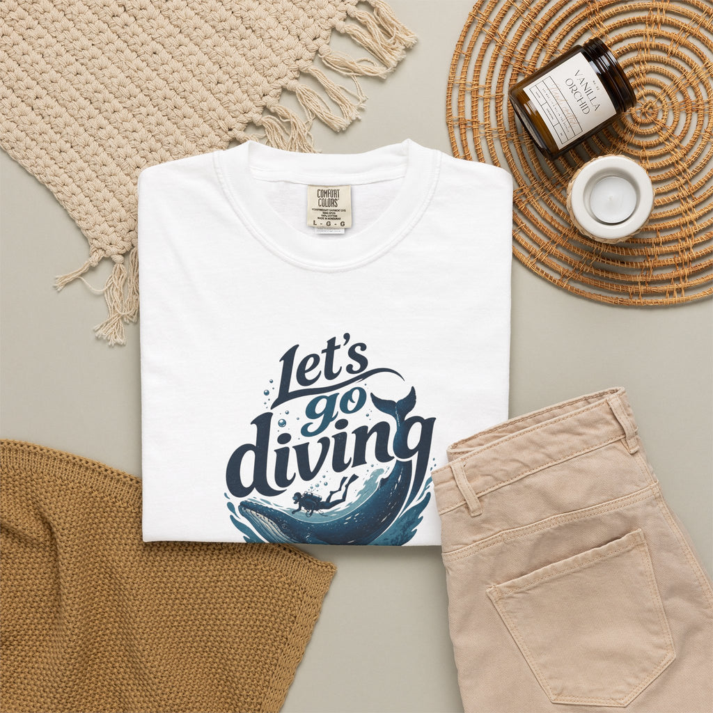 Let's go Diving Graphic T-Shirt — Beachy Summer Water Design