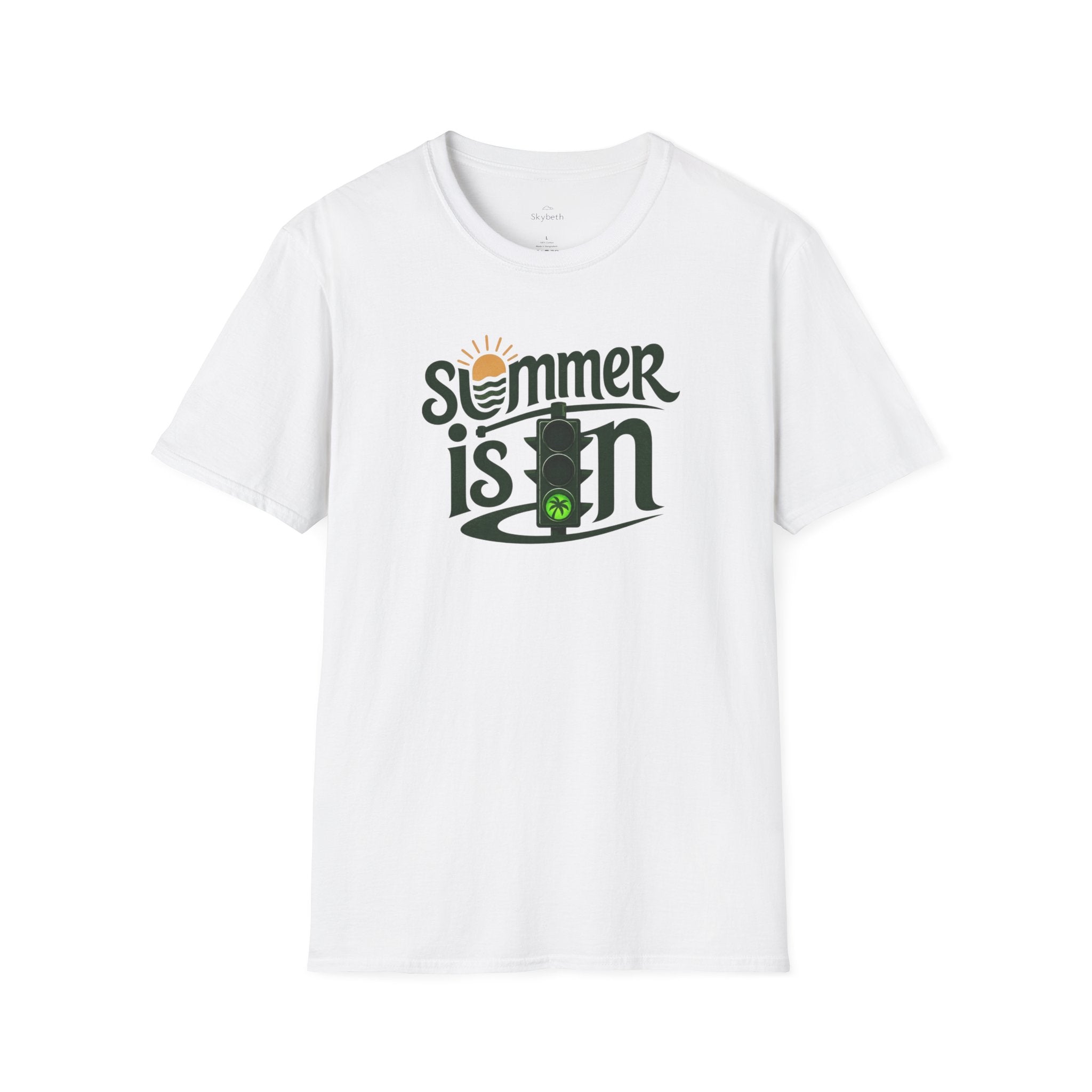 Summer Is On T-Shirt — Retro Traffic Light Sun Graphic Tee
