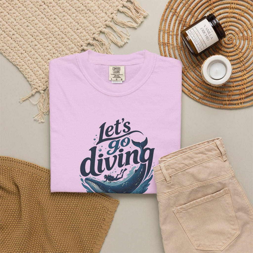 Let's go Diving Graphic T-Shirt — Beachy Summer Water Design