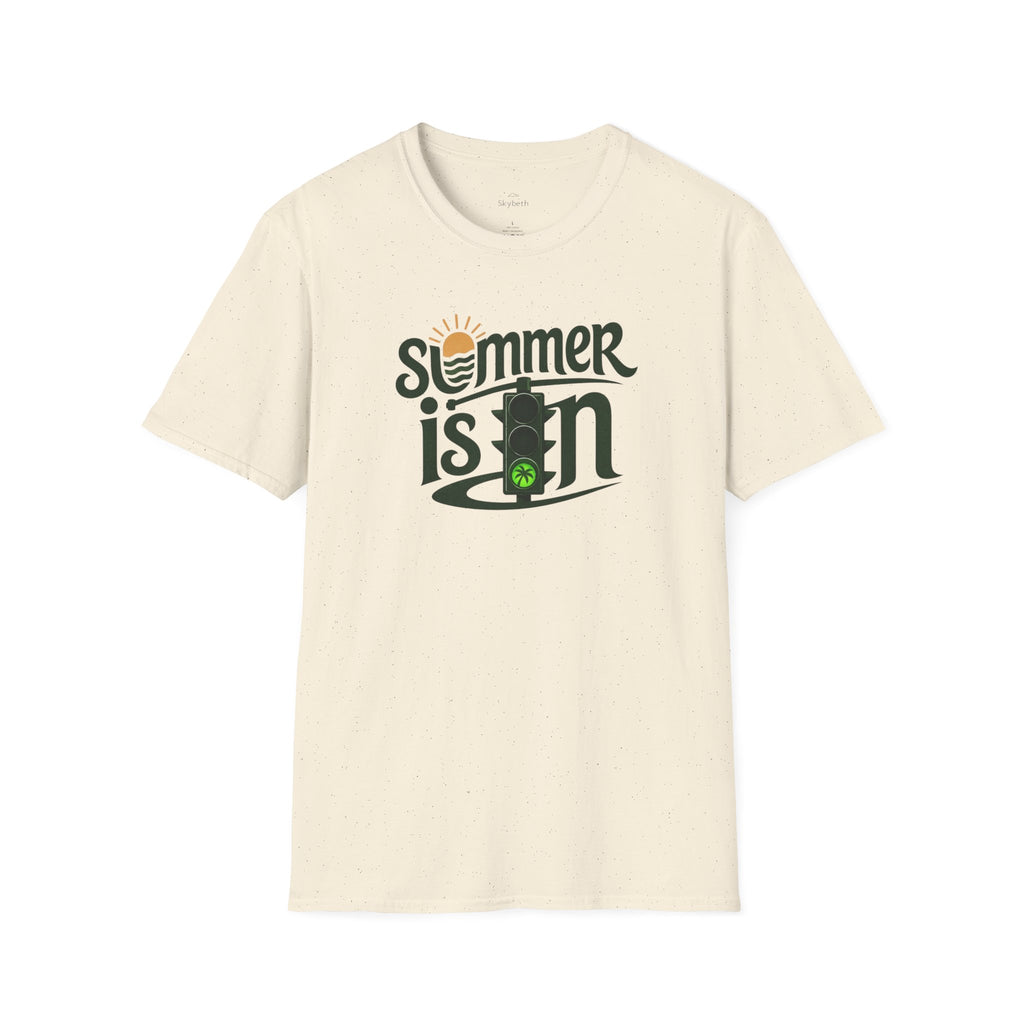 Summer Is On T-Shirt — Retro Traffic Light Sun Graphic Tee