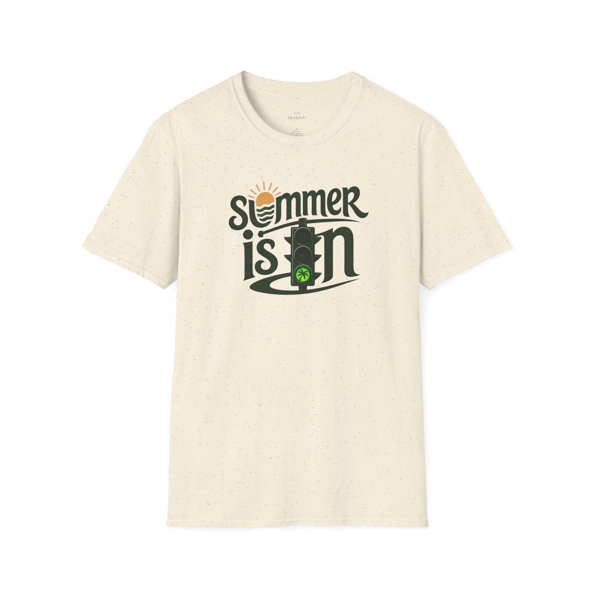 Summer Is On T-Shirt — Retro Traffic Light Sun Graphic Tee