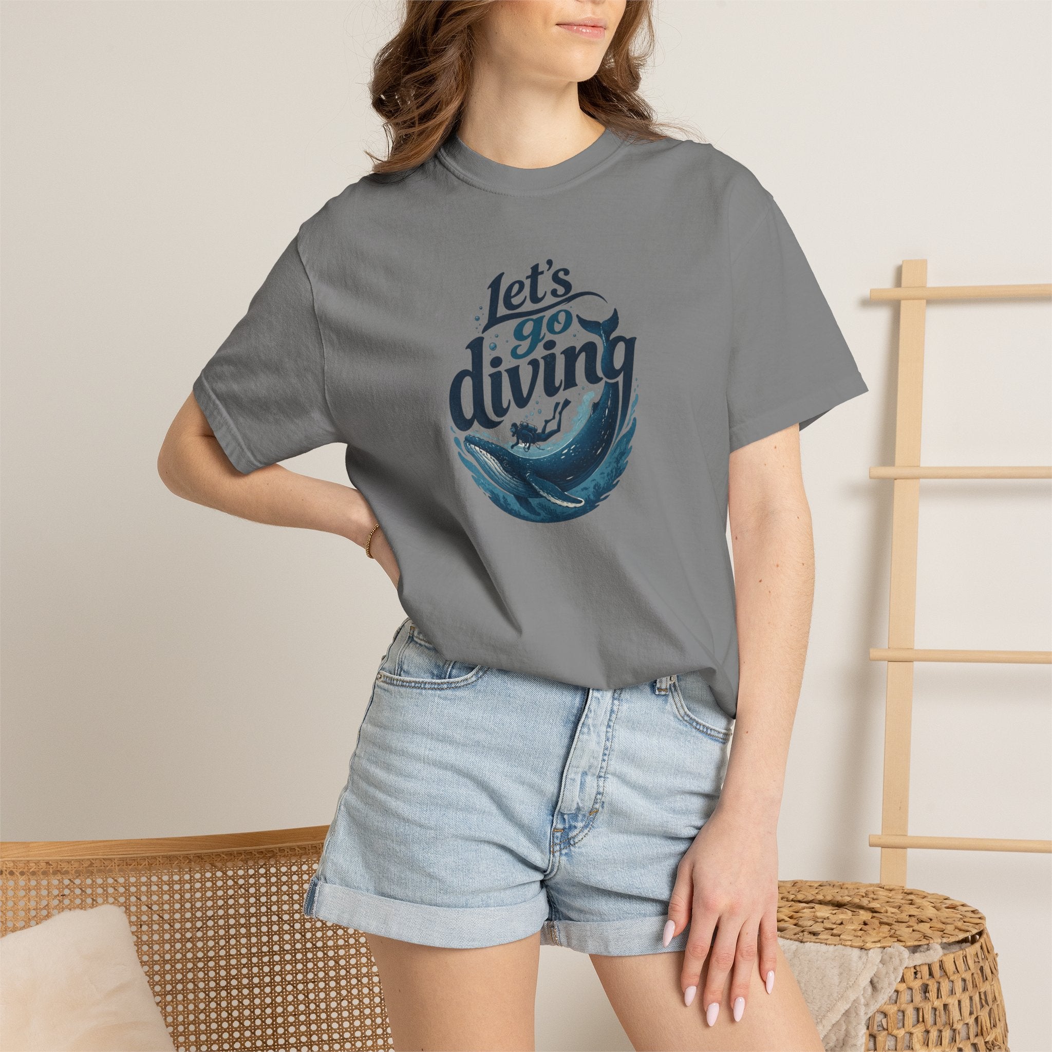 Let's go Diving Graphic T-Shirt — Beachy Summer Water Design