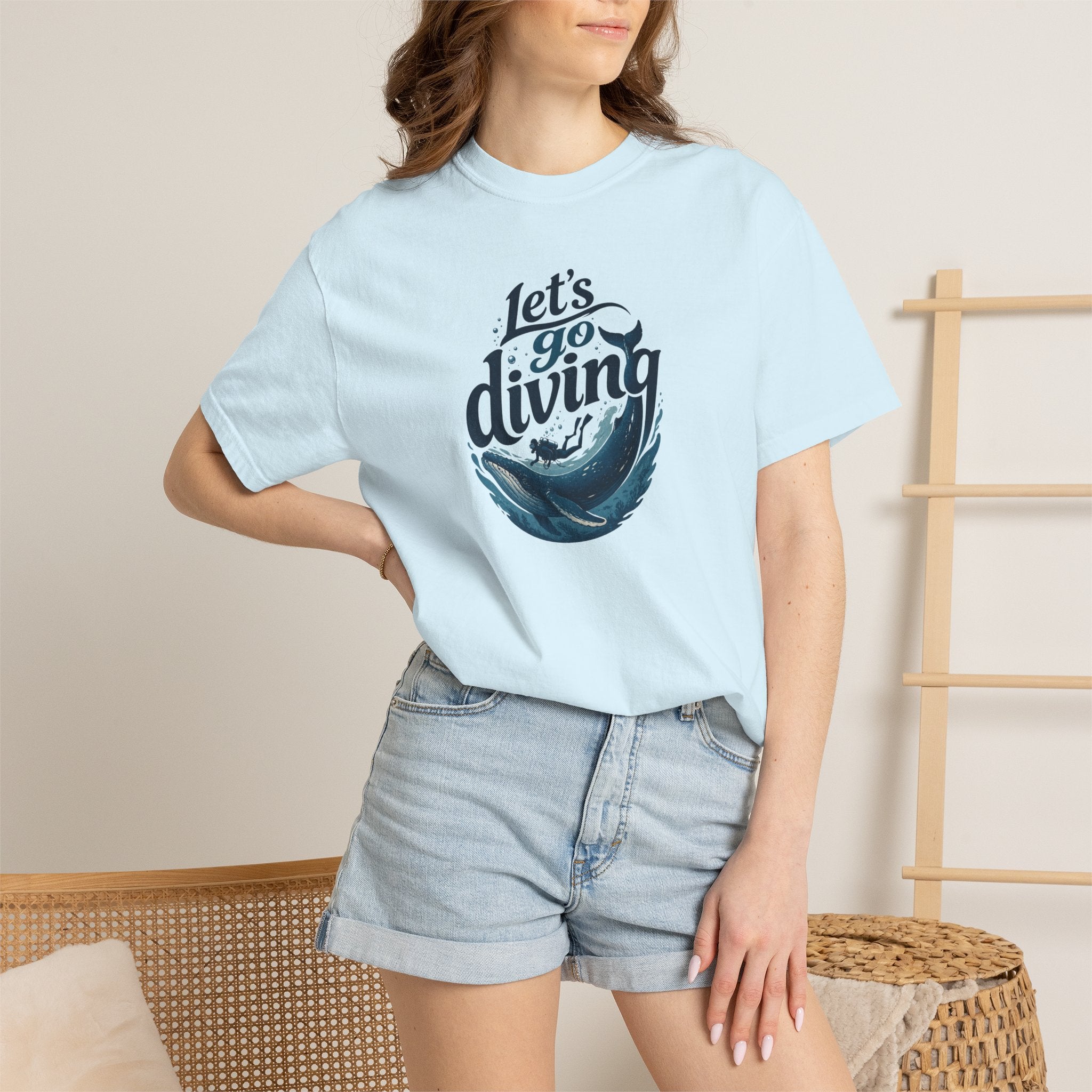 Let's go Diving Graphic T-Shirt — Beachy Summer Water Design