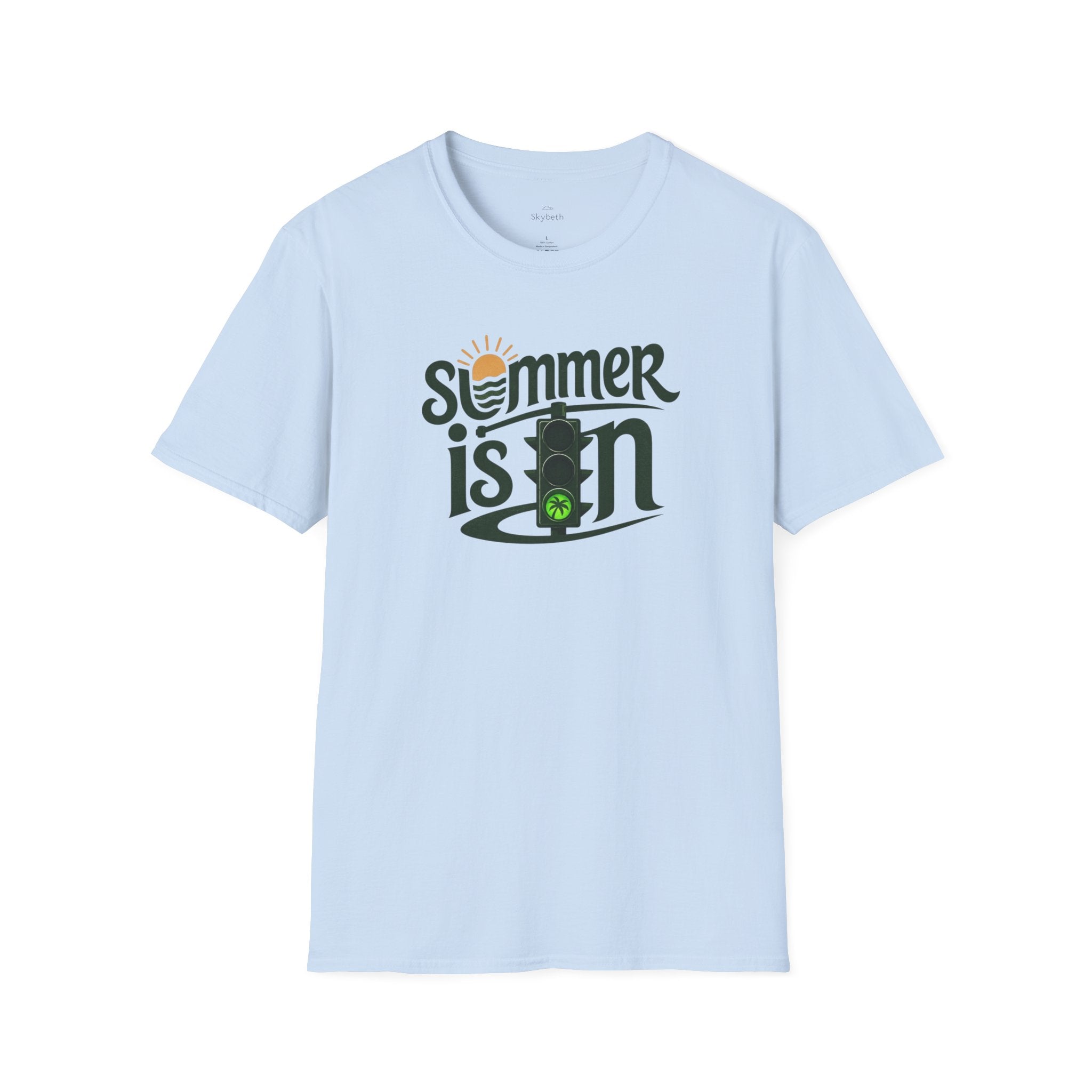 Summer Is On T-Shirt — Retro Traffic Light Sun Graphic Tee