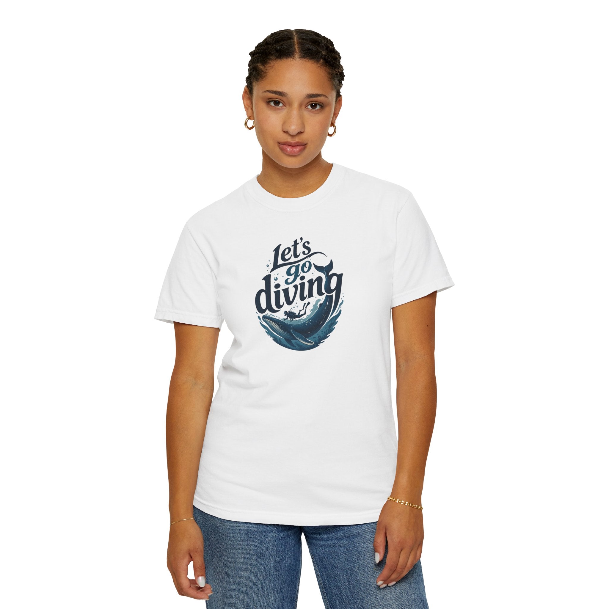 Let's go Diving Graphic T-Shirt — Beachy Summer Water Design