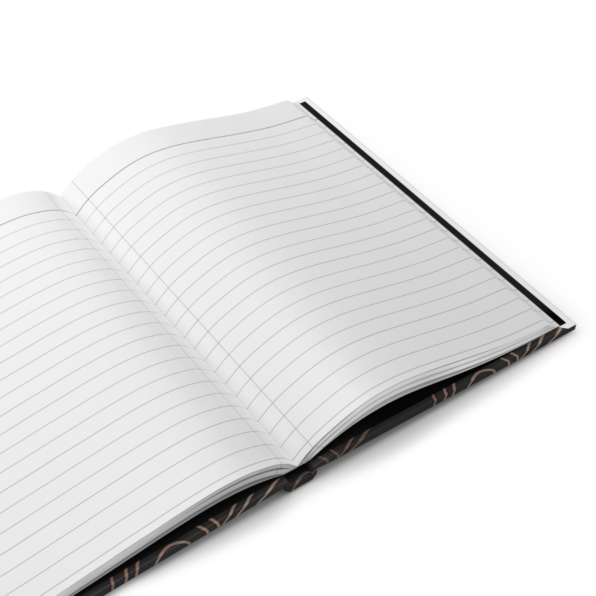 Music Notes Hardcover Journal — Gold Treble Clef Matte Notebook for Musicians & Songwriters