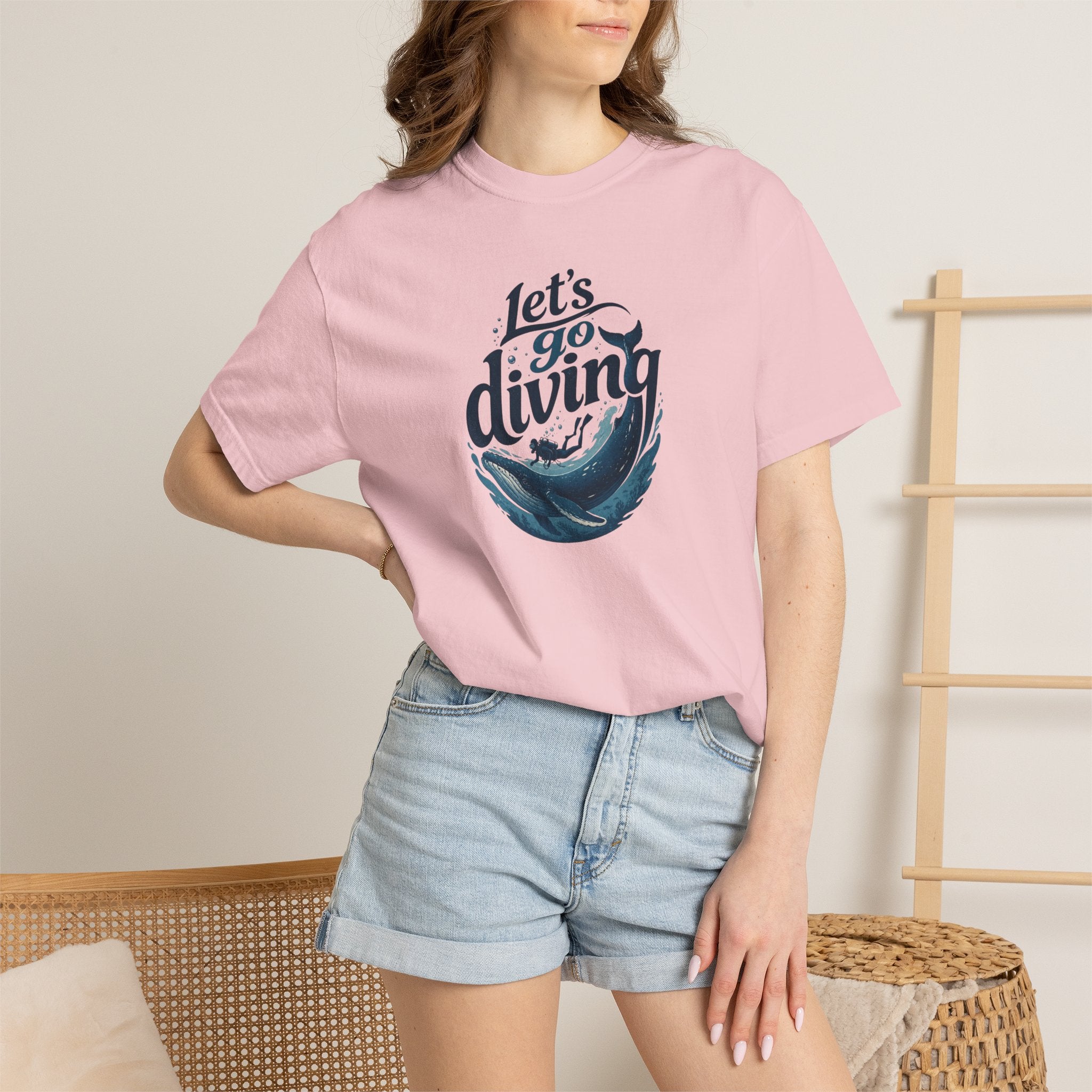Let's go Diving Graphic T-Shirt — Beachy Summer Water Design