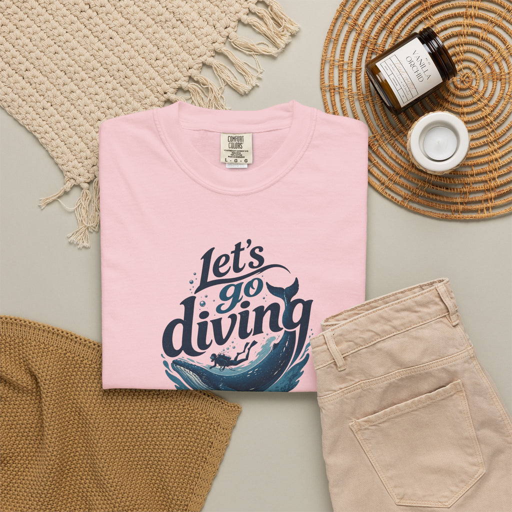Let's go Diving Graphic T-Shirt — Beachy Summer Water Design