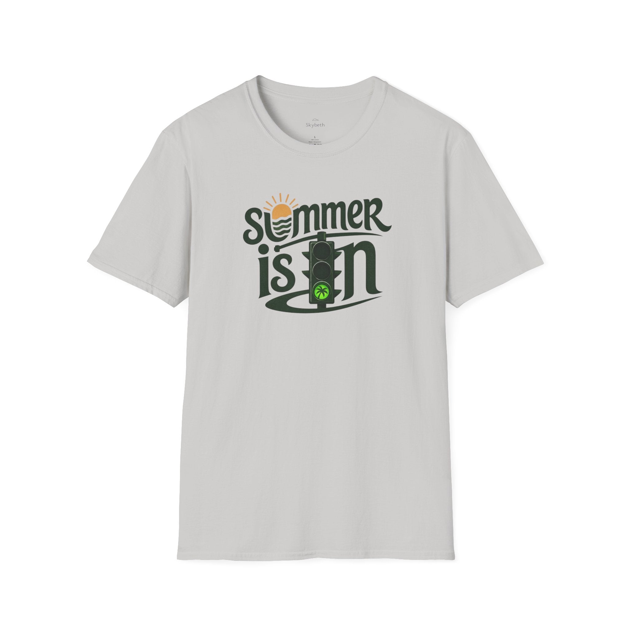 Summer Is On T-Shirt — Retro Traffic Light Sun Graphic Tee
