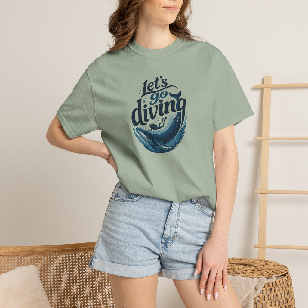 Let's go Diving Graphic T-Shirt — Beachy Summer Water Design