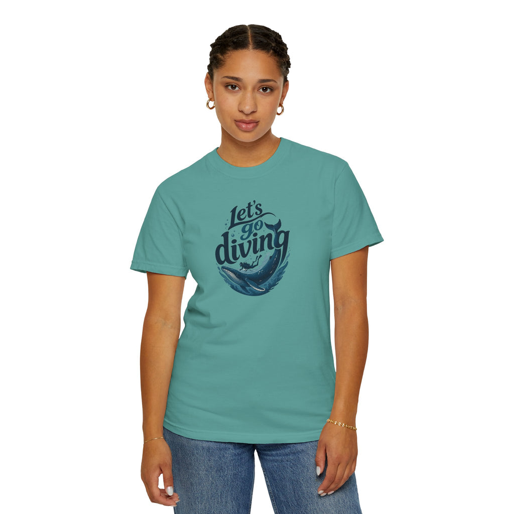 Let's go Diving Graphic T-Shirt — Beachy Summer Water Design