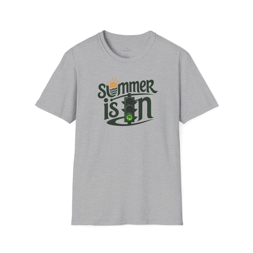 Summer Is On T-Shirt — Retro Traffic Light Sun Graphic Tee