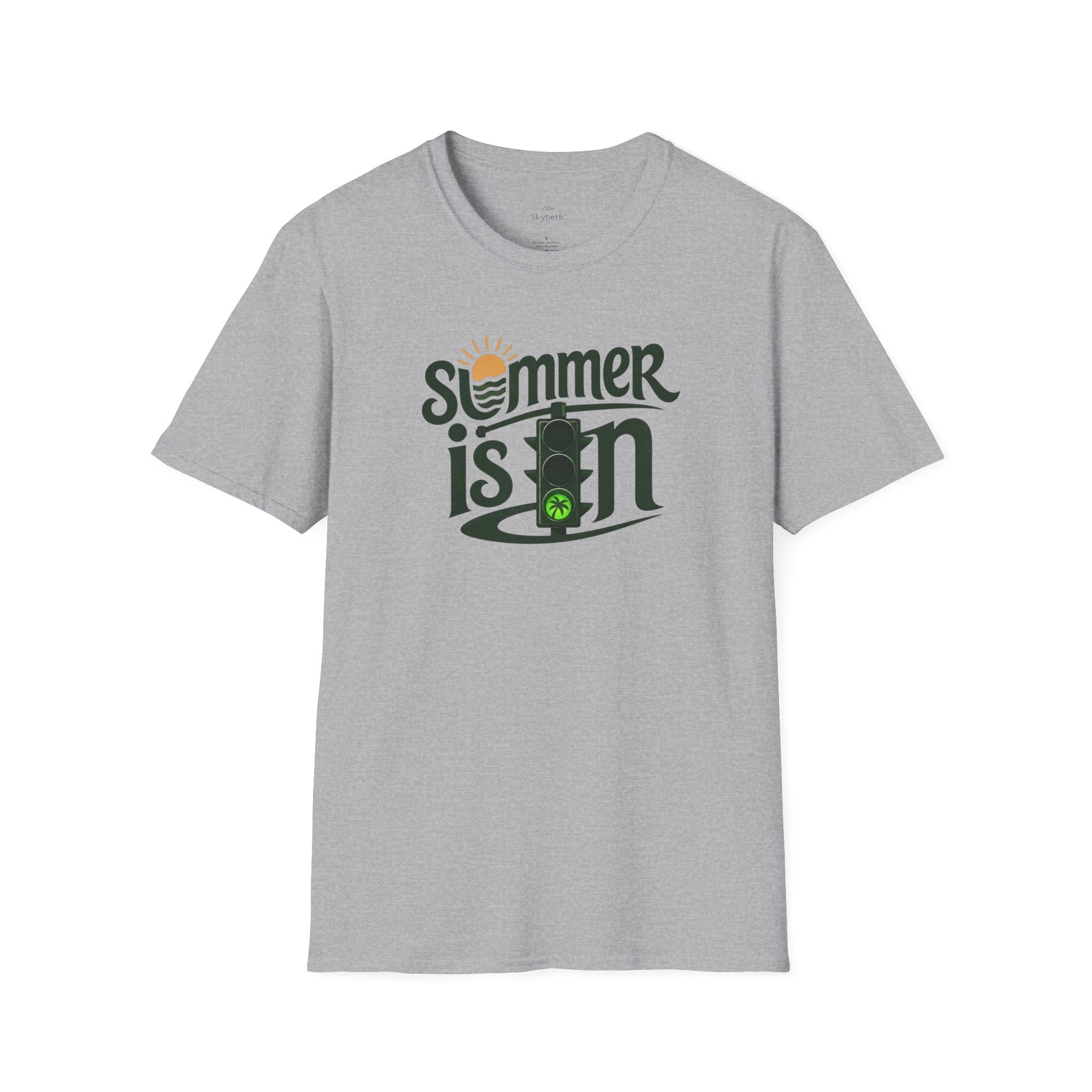 Summer Is On T-Shirt — Retro Traffic Light Sun Graphic Tee